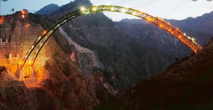 Victory flame reaches World's highest rail bridge over River Chenab in J&K's Reasi